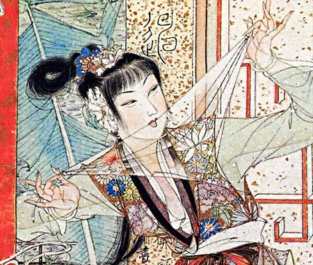 喀喇沁-唐朝春宵秘戏图,描绘唐玄宗和杨贵妃亲密接触解密春画秘谱大观